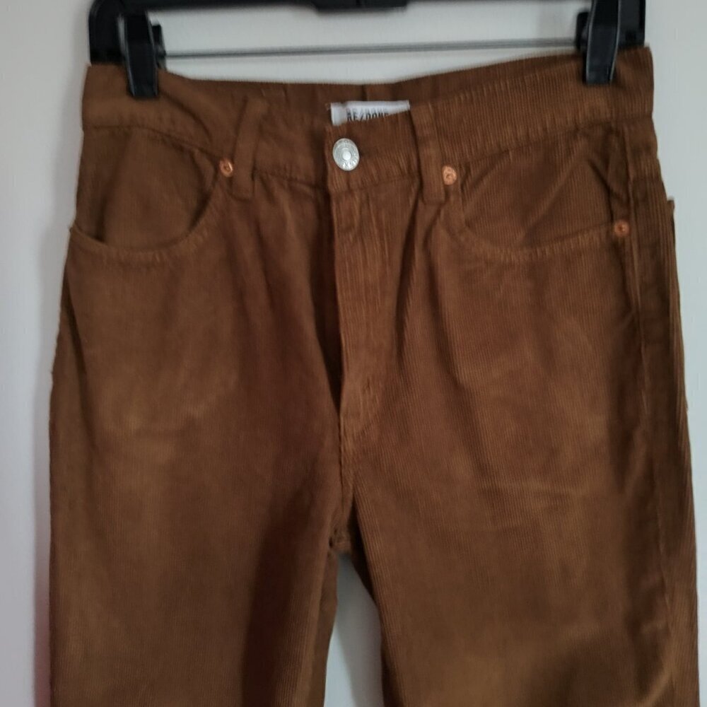 Ladies SZ 26 Re/Done Ginger 5-Pocket  Corduroys - Picture 2 of 5